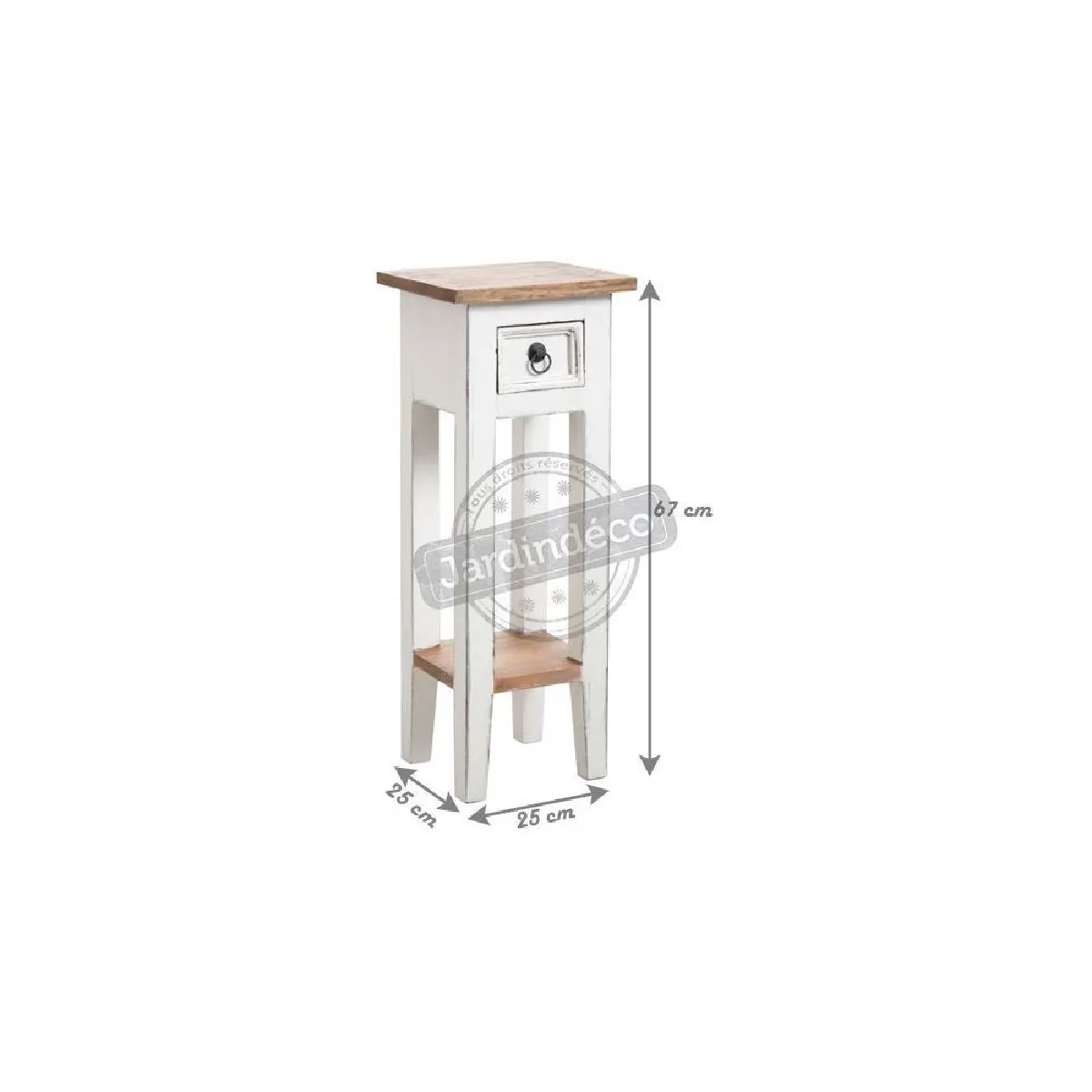 AUBRY GASPARD Table de nuit - Blanc