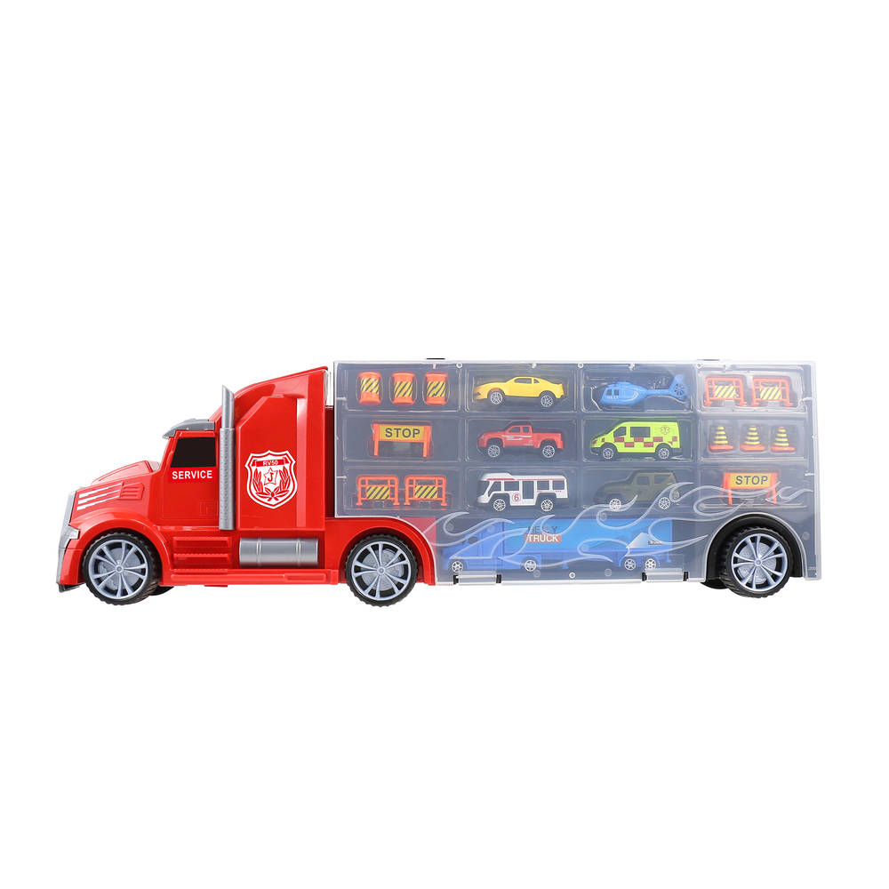 Autotransporter met auto's en accessoires