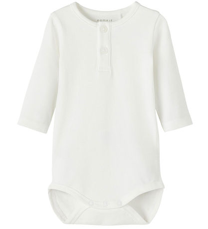 Name It Bodys?t - Smækbukser/Body l/æ - NbmLorry - White Alyssum