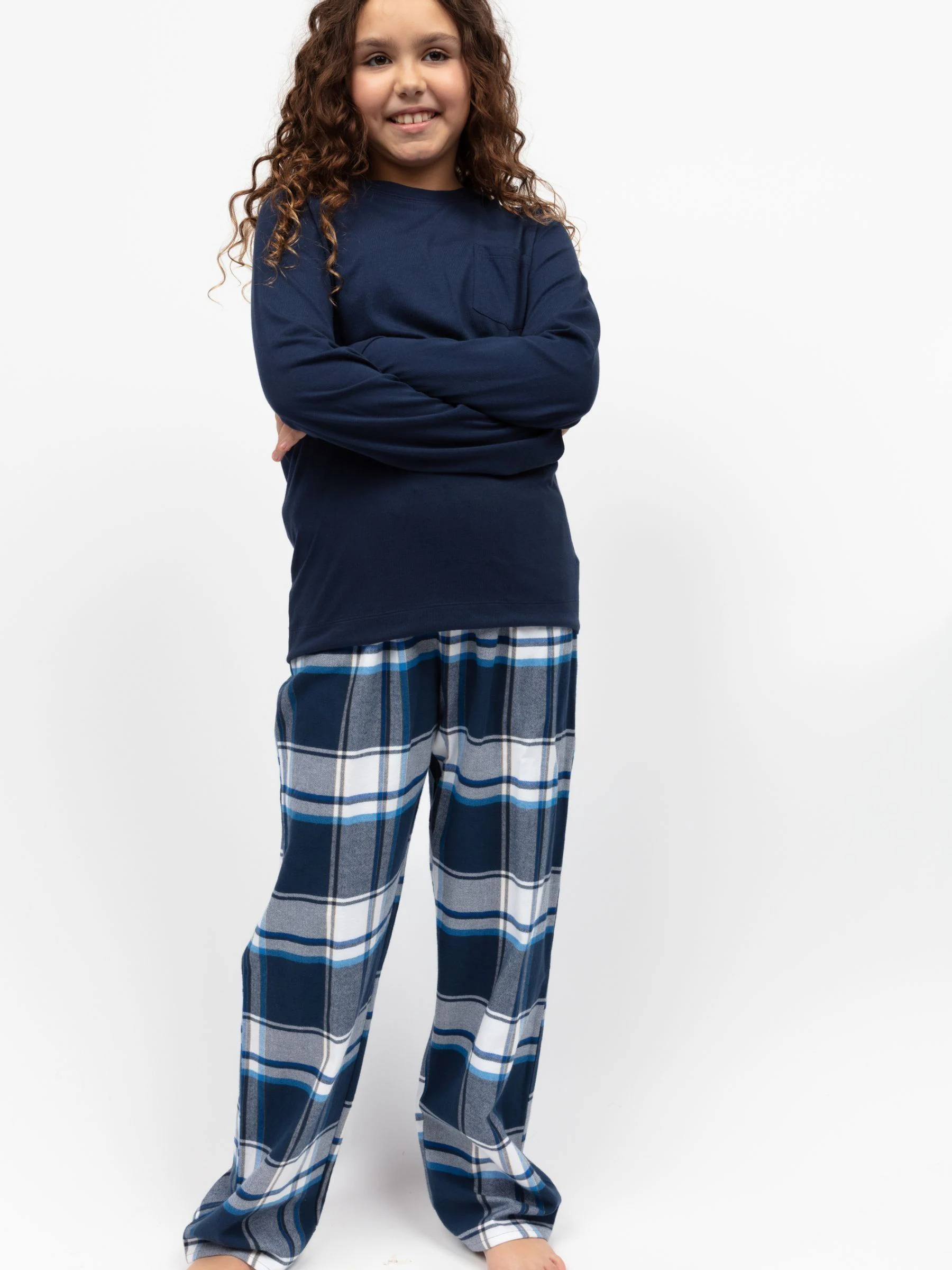 Cyberjammies Minijammies Ruit Broek en Lange mouwen Slouch Top Pyjama Set