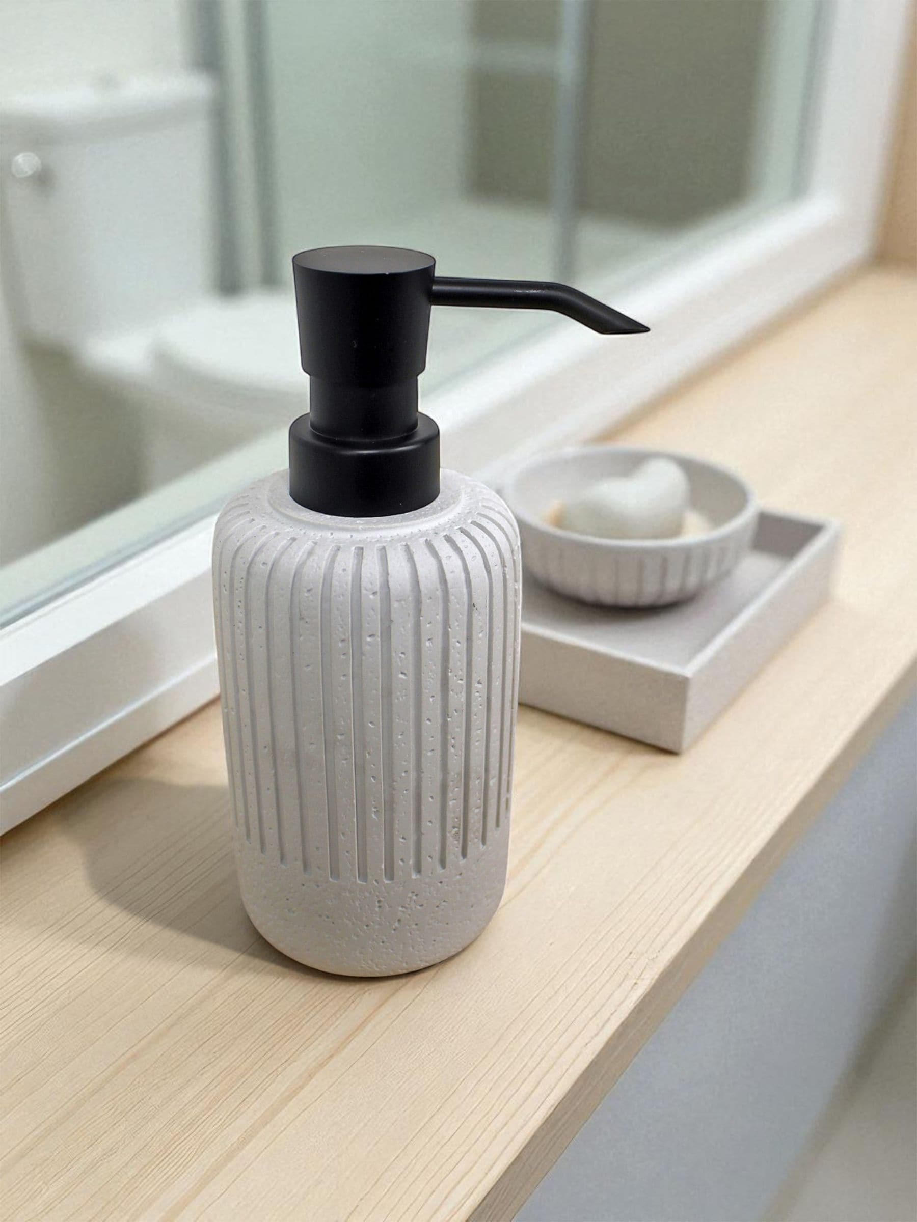 Showerdrape Alexandria Concrete set van 4 badkameraccessoires