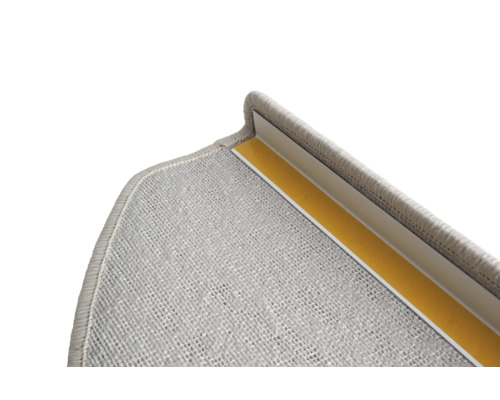 Twist trapmattenset, beige, halfrond, 28x65 cm, 15-delig