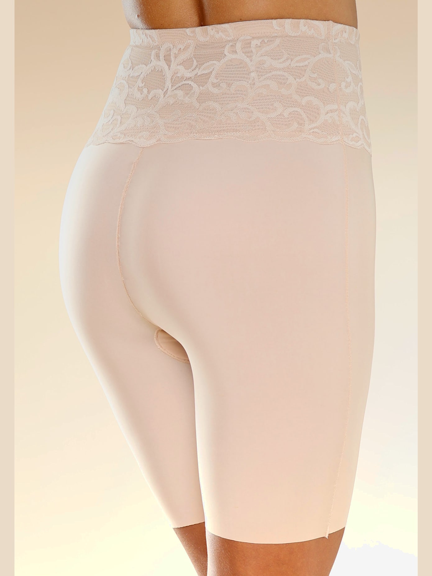 Slips modelants panty long féminin et modelant avec large ceinture en dentelle