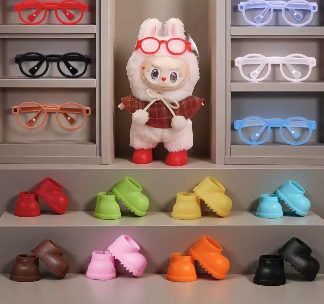 (1 Paar) Monsterhäschen Schuhe Puppen Zubehör Outfit Verkleidungs Accessoire - Orange