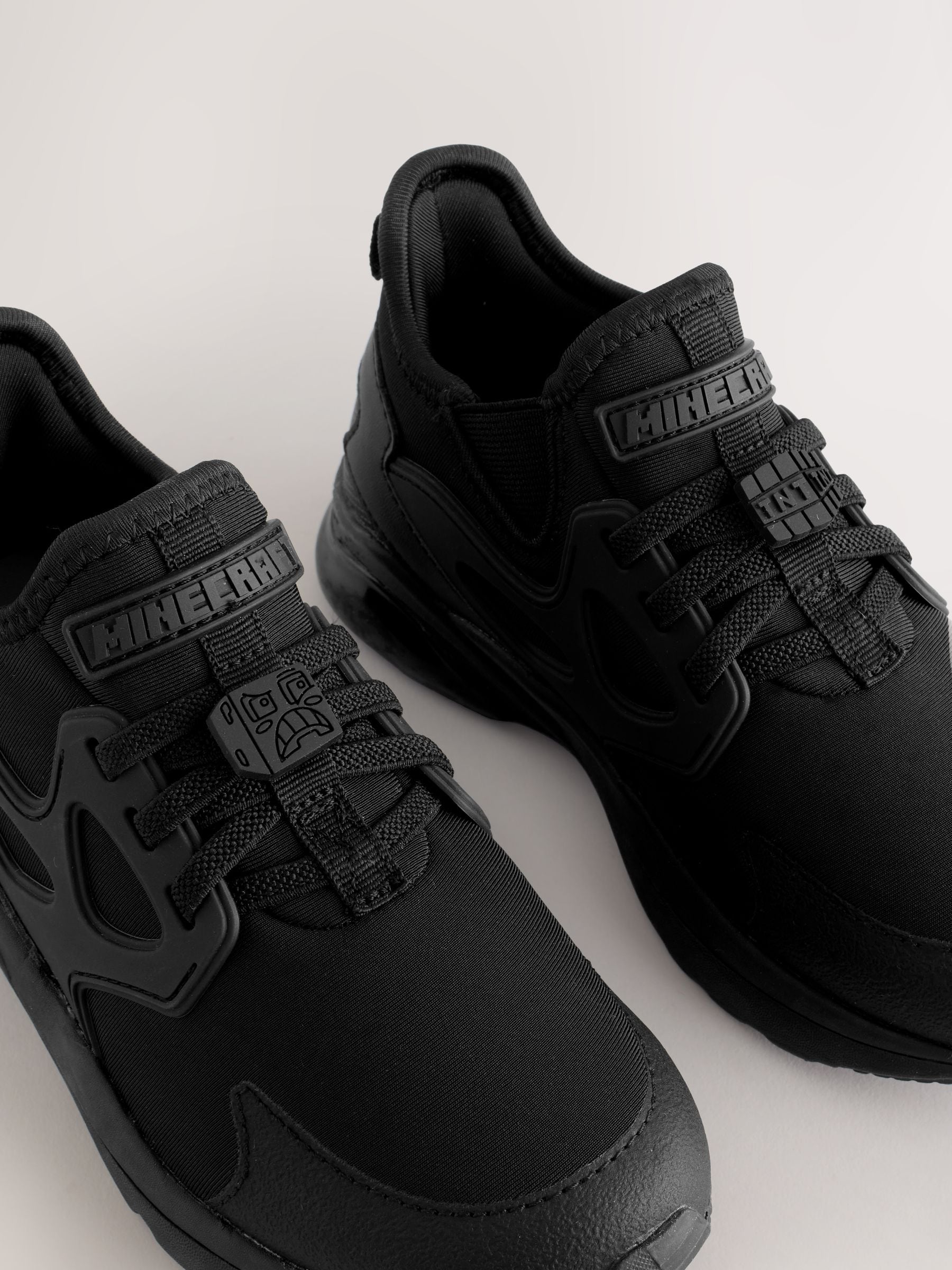 Zwart - Minecraft Elastische Veterschoenen