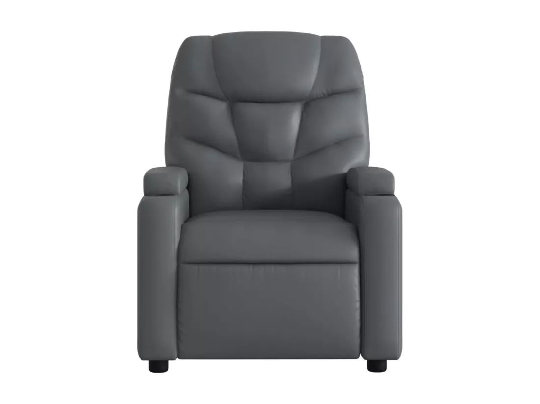 Fauteuil inclinable électrique Gris Similicuir