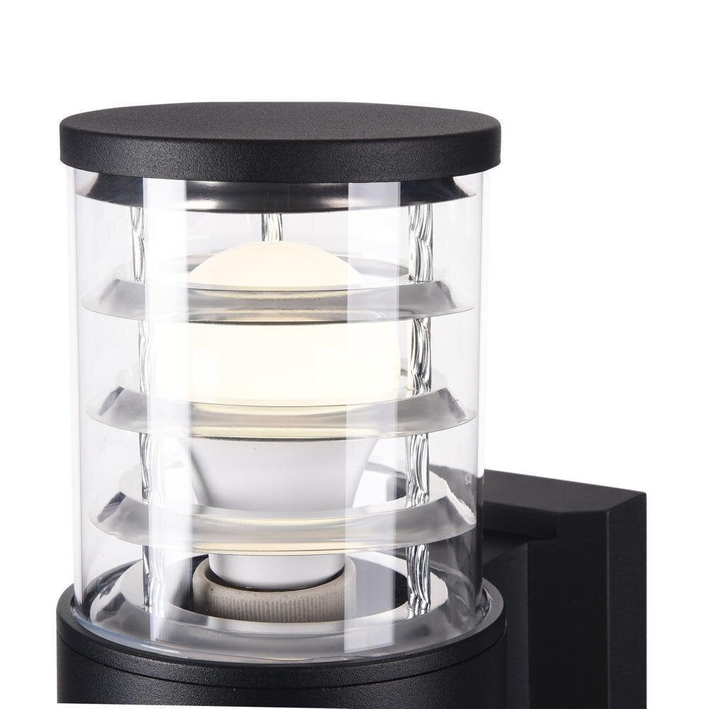 Bronx wandlamp in zwart, E27, 2-lichts, IP54