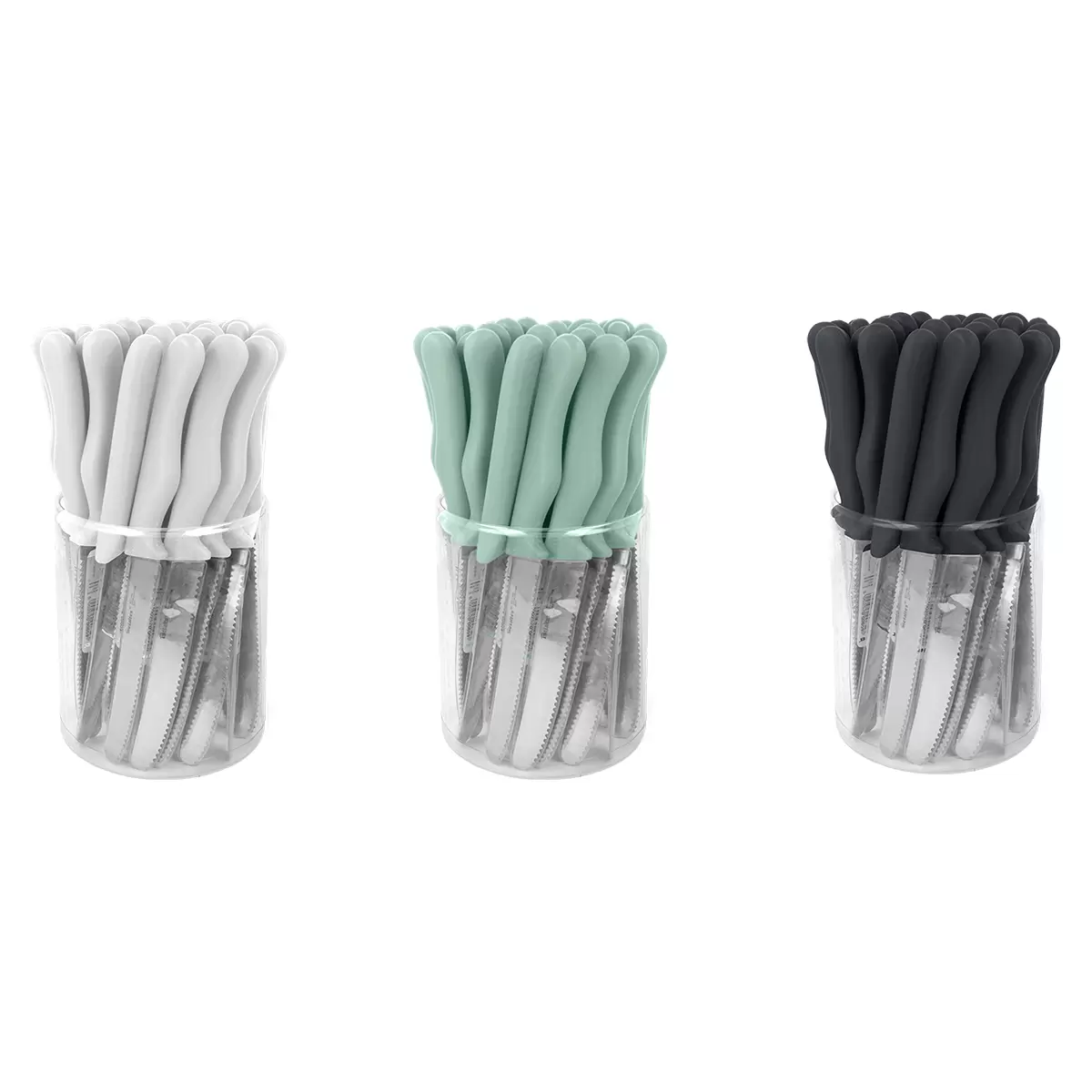 Brotzeitmesser Basic weiss,silber,mint