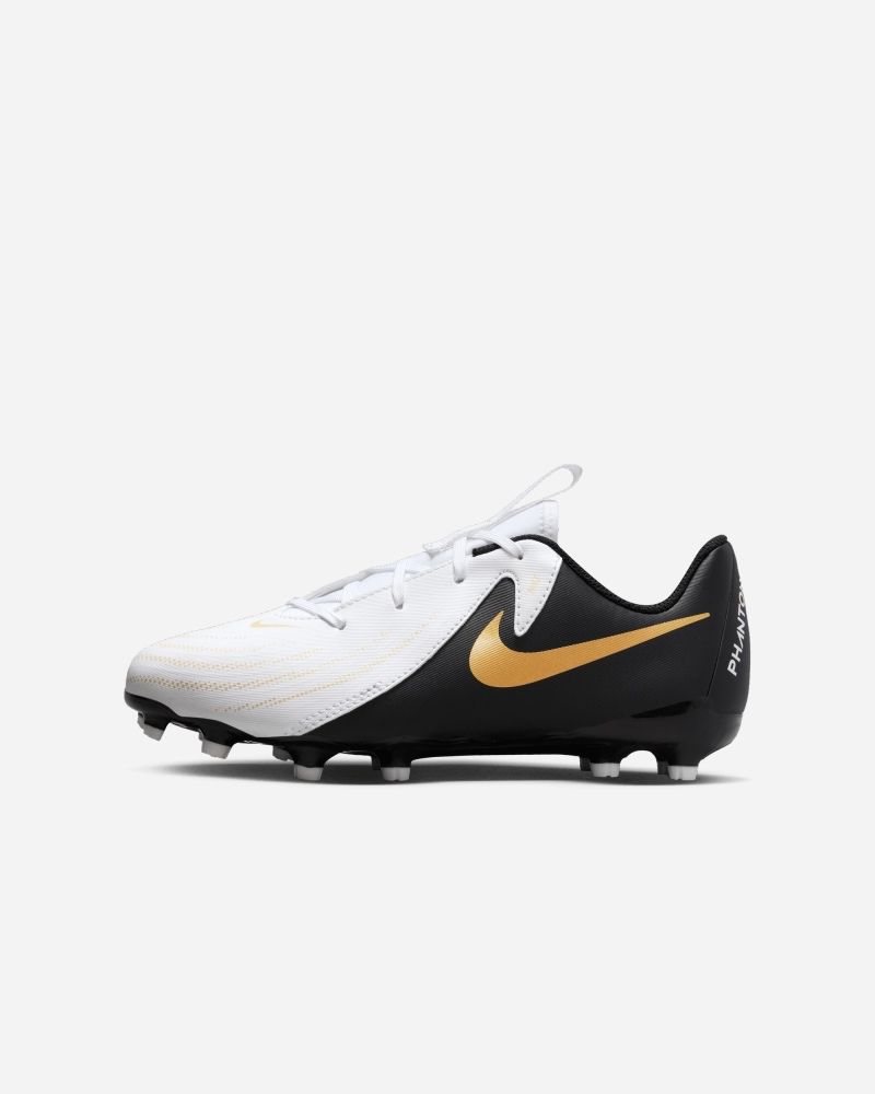 Chaussures de football Nike Phantom GX Academy FG/MG Blanc & Noir pour enfant