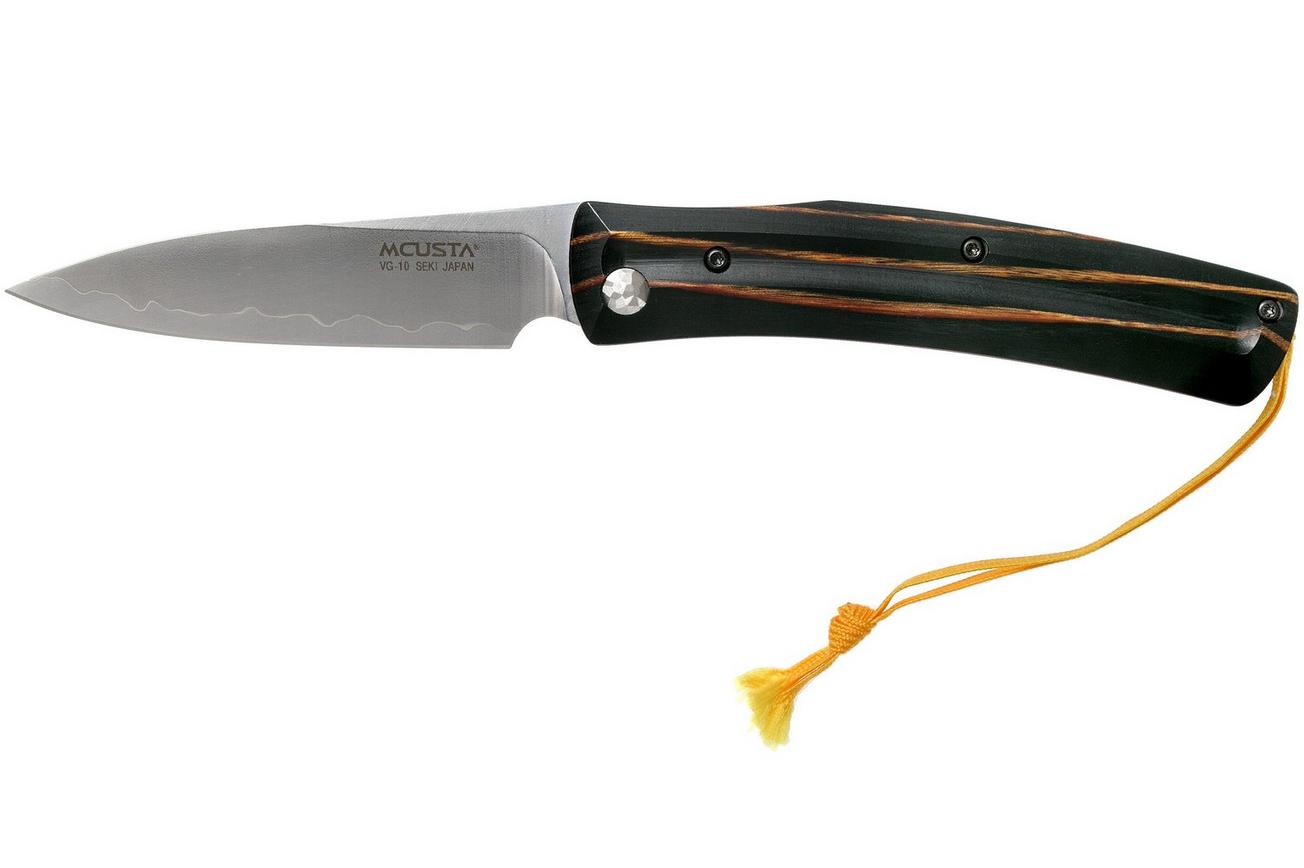 Mcusta MC-192C Friction Folder, Black-Yellow Wood, herenmes