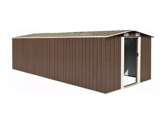 Abri de jardin 257x580x181 Métal Marron