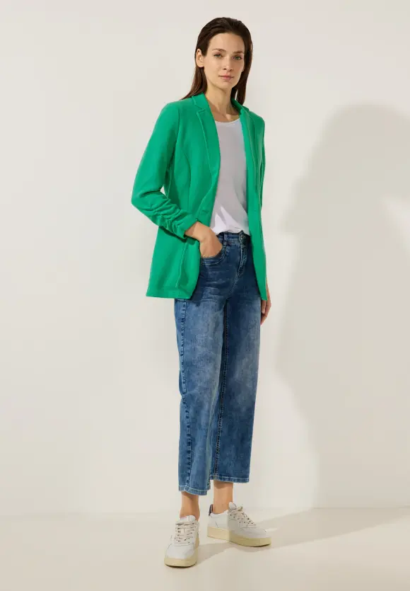 Longblazer mit Raffung - dark cameo green