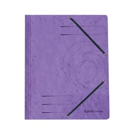 Herlitz Einschlagmappe mit Gummizug A4 Pappe violett