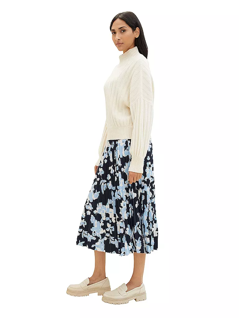 TOM TAILOR Plisseerock  blau