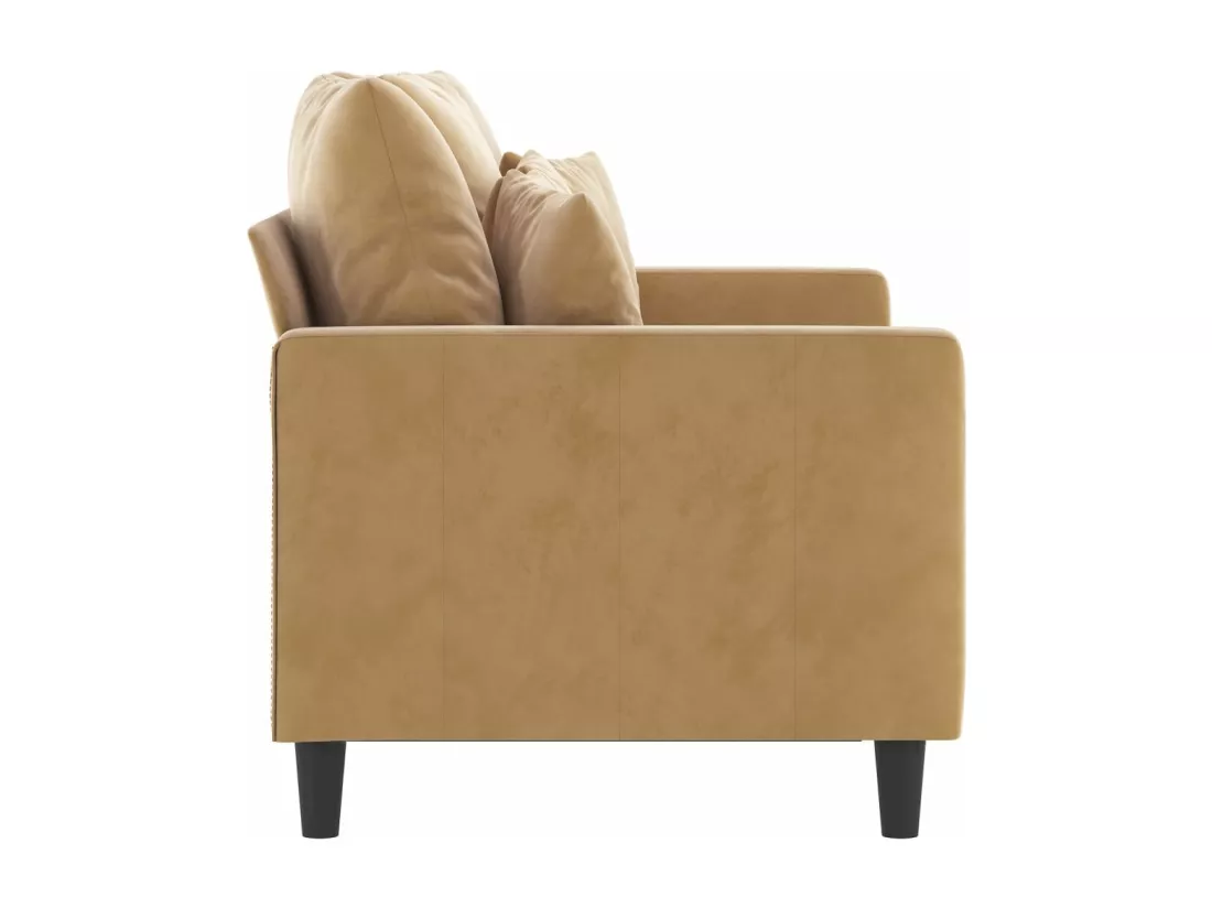 Canapé à 2 places Marron 120 cm Velours