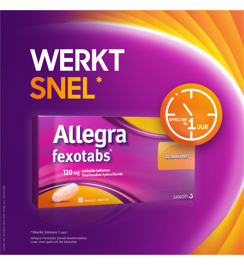 Allegra Fexotabs hooikoorts (10 tabletten)