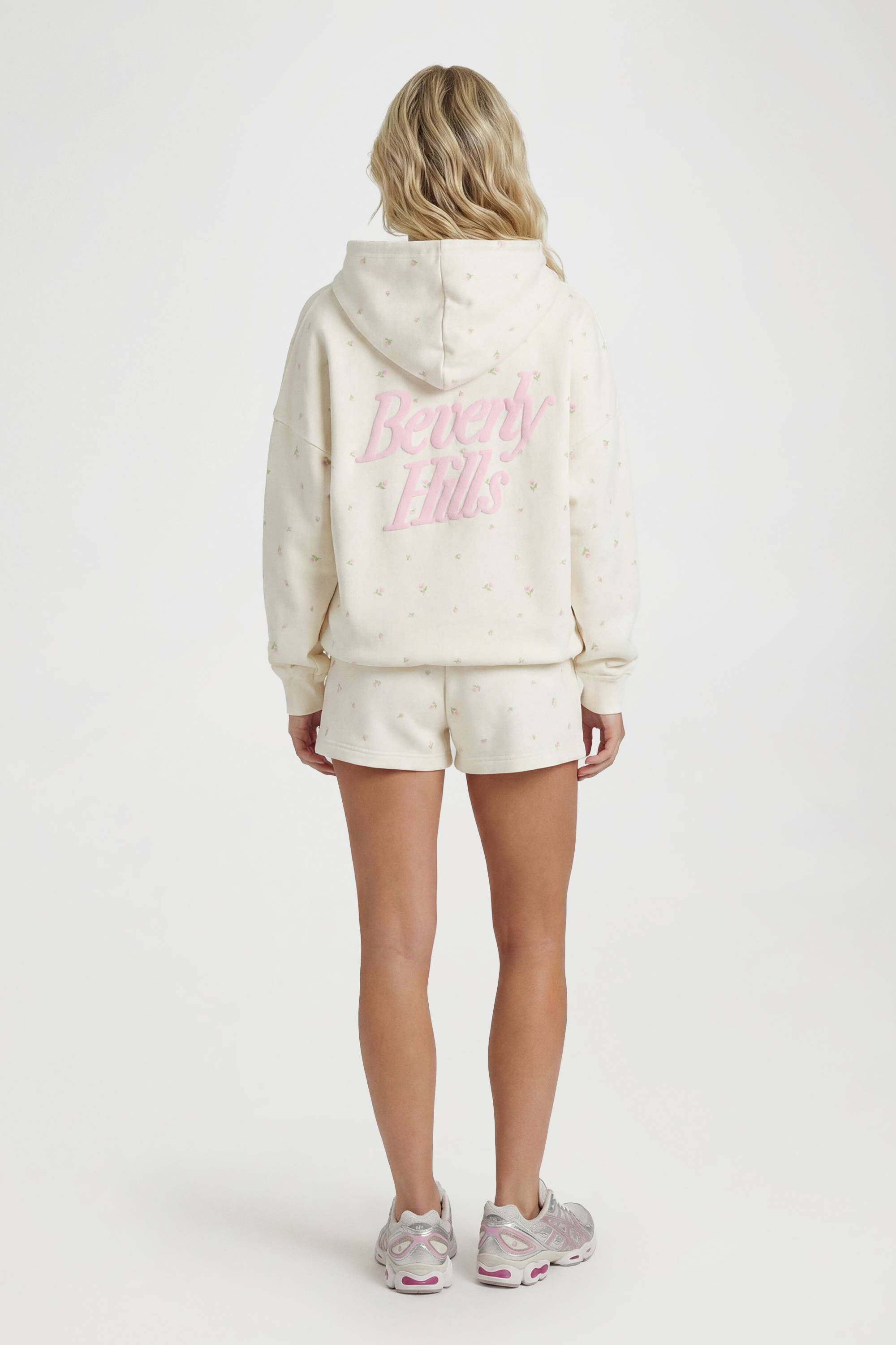 boohoo Ensemble De Survêtement Court À Casynthétiqueche Beverly Hills Avec Imprimé Fleuri Synthétiqueff