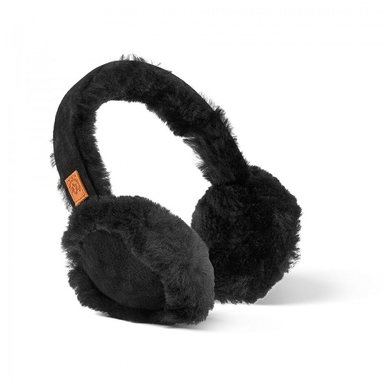 Ohrenwärmer Leder /000 schwarz