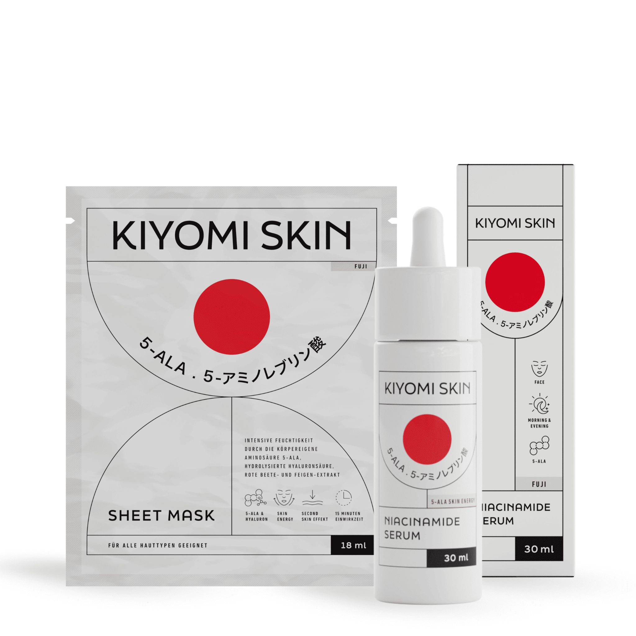 Kiyomi Skin Glow Discovery Duo - Set aus Niacinamide Serum und Tuchmaske