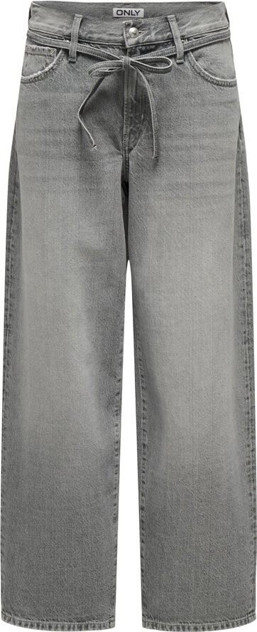 ONLY ONLGIANNA MW STRAIGHT JEANS DOT757 Medium grey denim