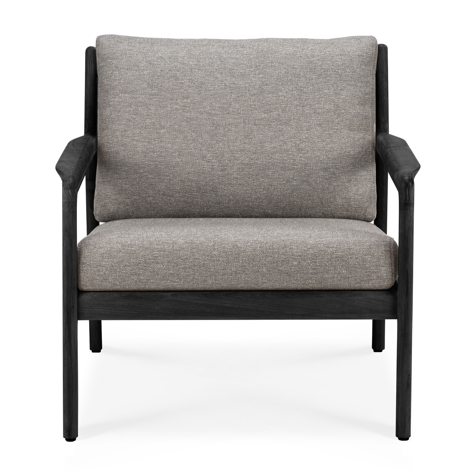 Teak Jack lounge chair - zwart - outdoor - mocha