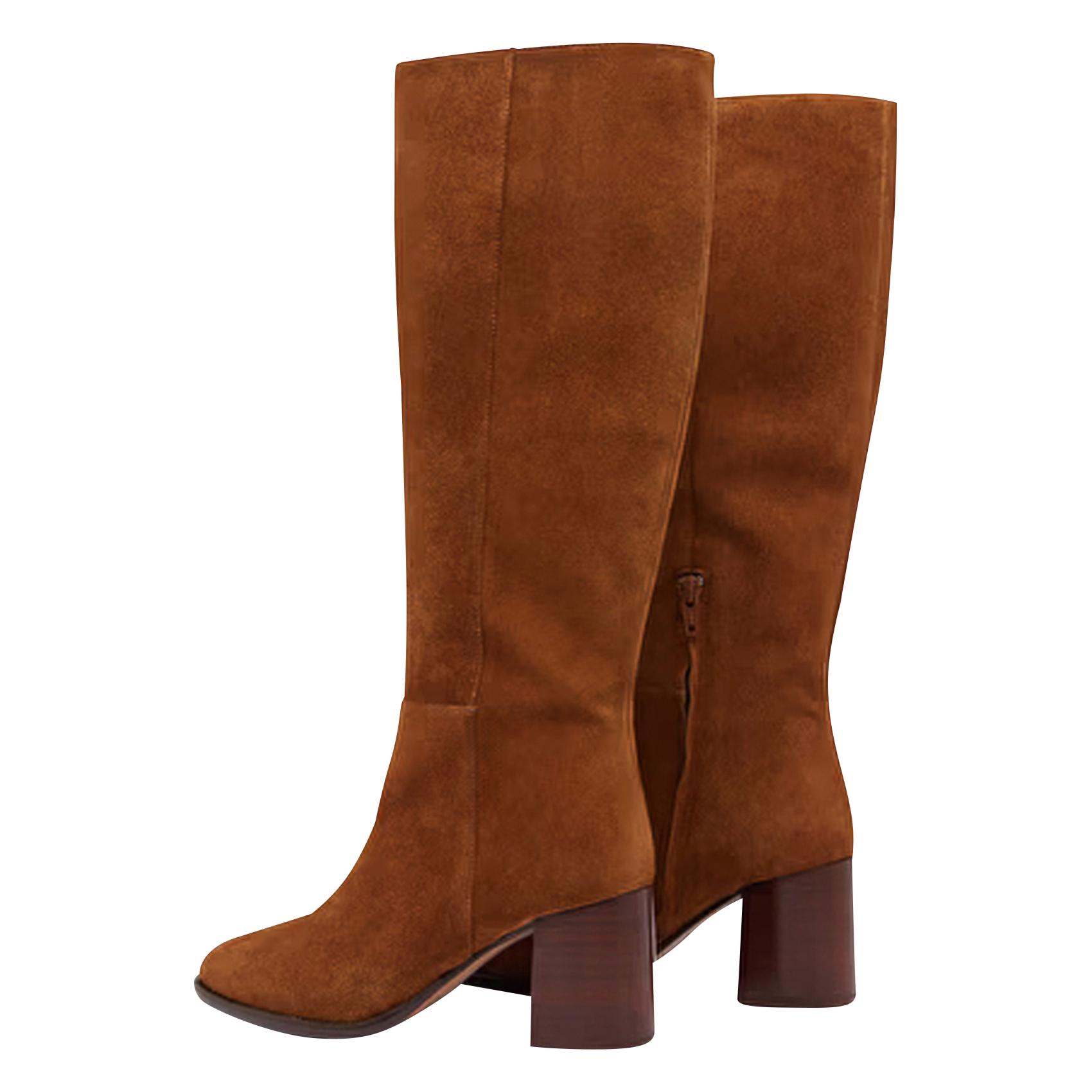 DILIA - Bottes en cuir velours | Marron