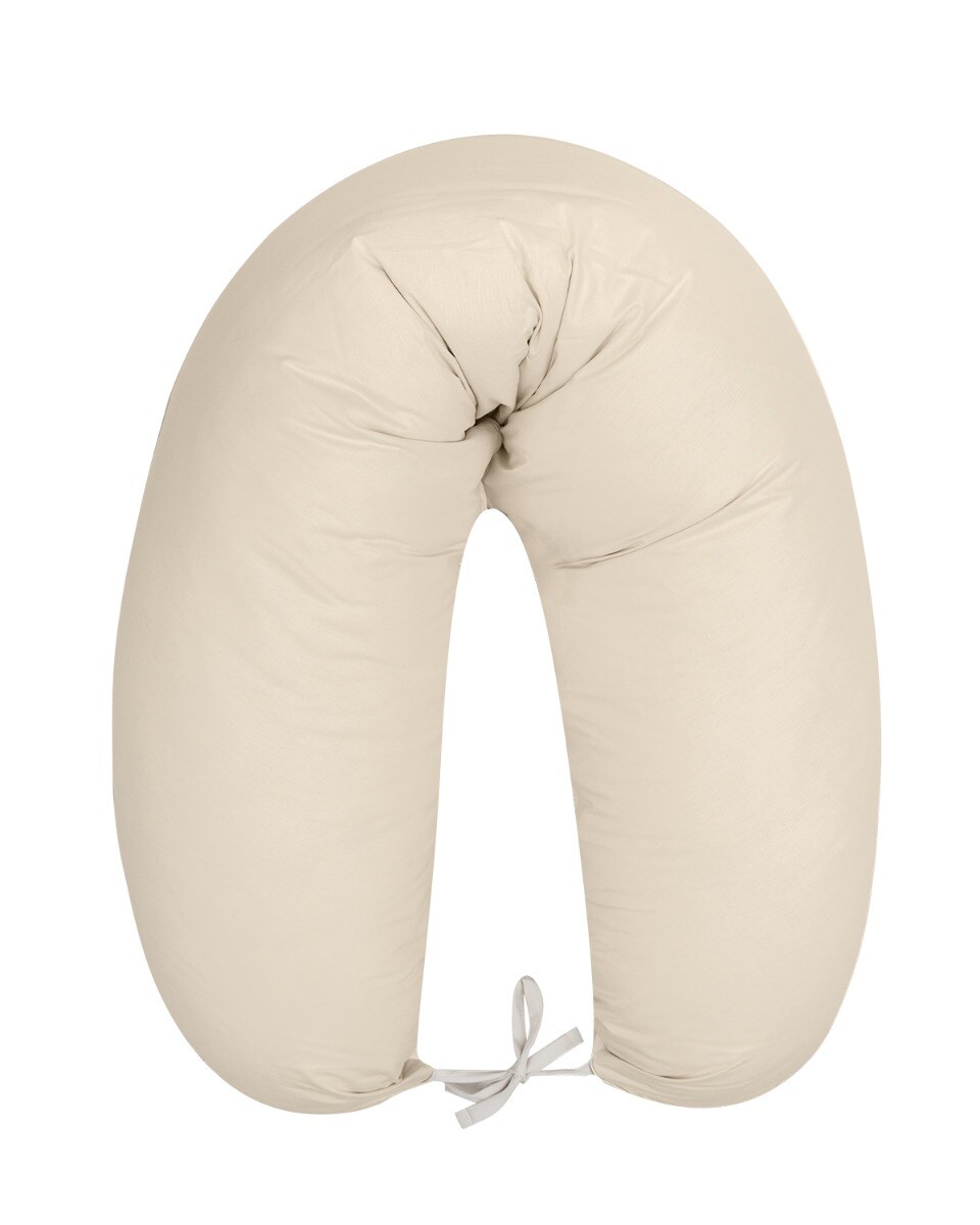 Kikkaboo Stillkissen Dream Big 150 cm lang, 100% Baumwolle, Bezug abnehmbar beige