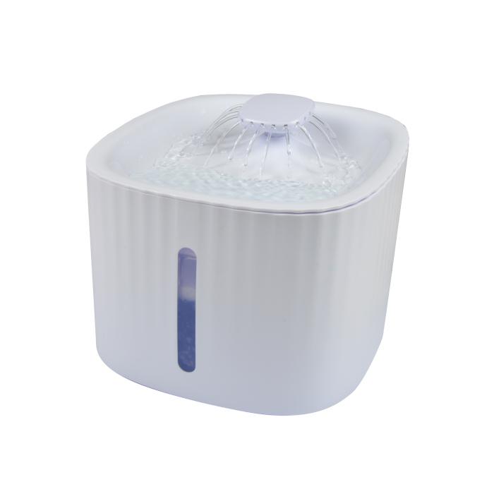 FONTAINE A EAU POUR ANIMAUX 3L 19.5X19.5X16CM BLANC