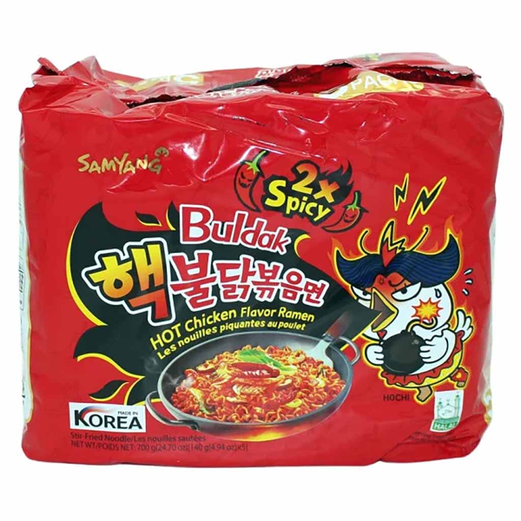 Samyang Buldak hot Chicken Flavour Ramen 5x140g = 700 g MHD:15.1.25