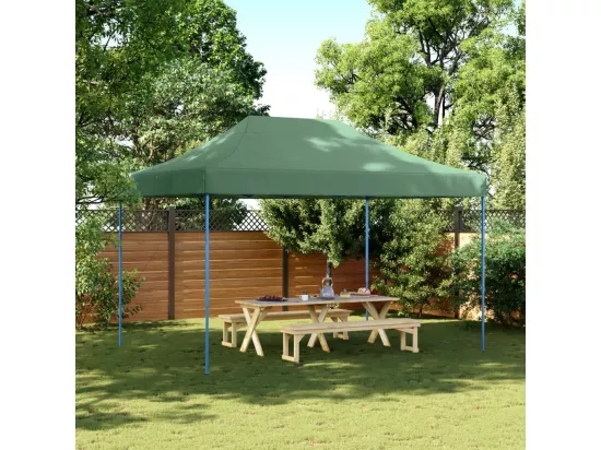 Tente de réception pliable escamotable vert 410x279x315 cm