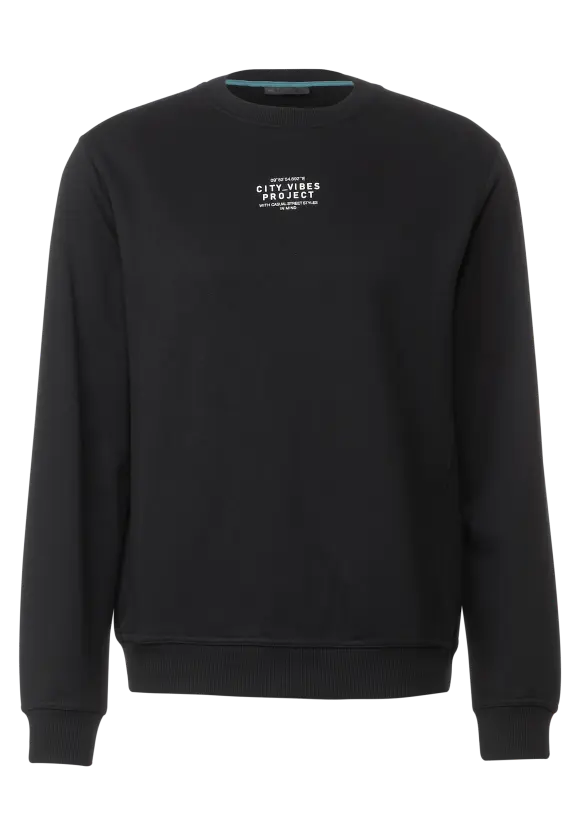 Pullover mit Wording - Black