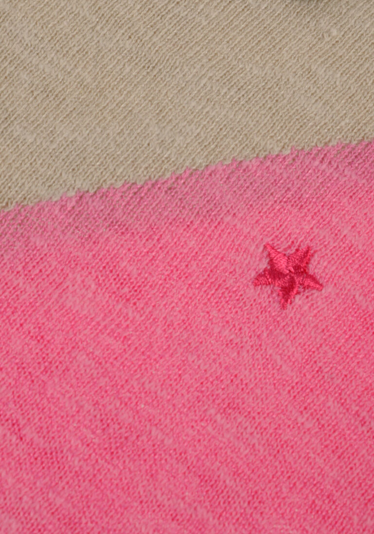 LIKE FLO roze like flo sweater knitted slub colourblock sweater