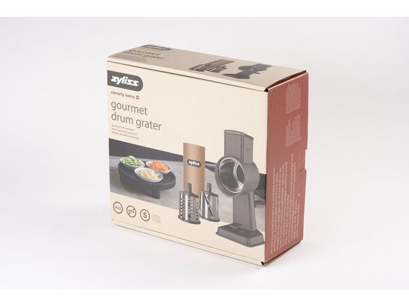 Zyliss Trommelreibe Gourmet Grau/Silber Küchenreibe