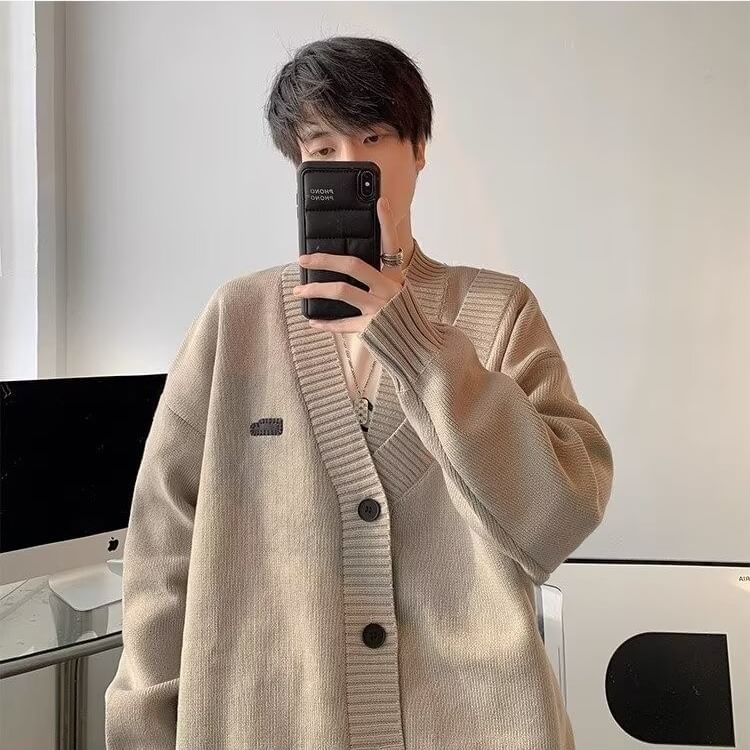 Lingaris - Asymmetrische hals, effen applicatie, oversized vest