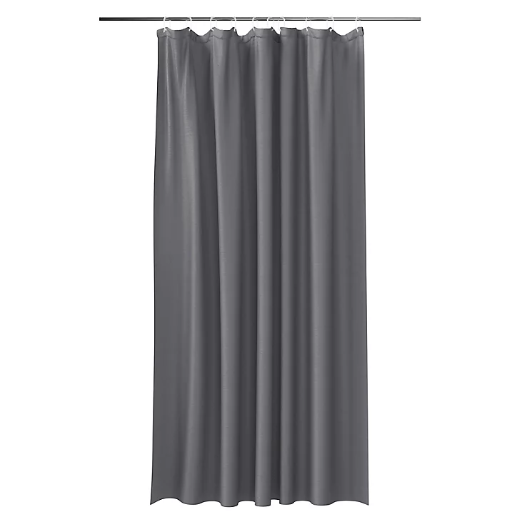 Rideau de douche Anthracite Koros 180 x 200 cm GoodHome