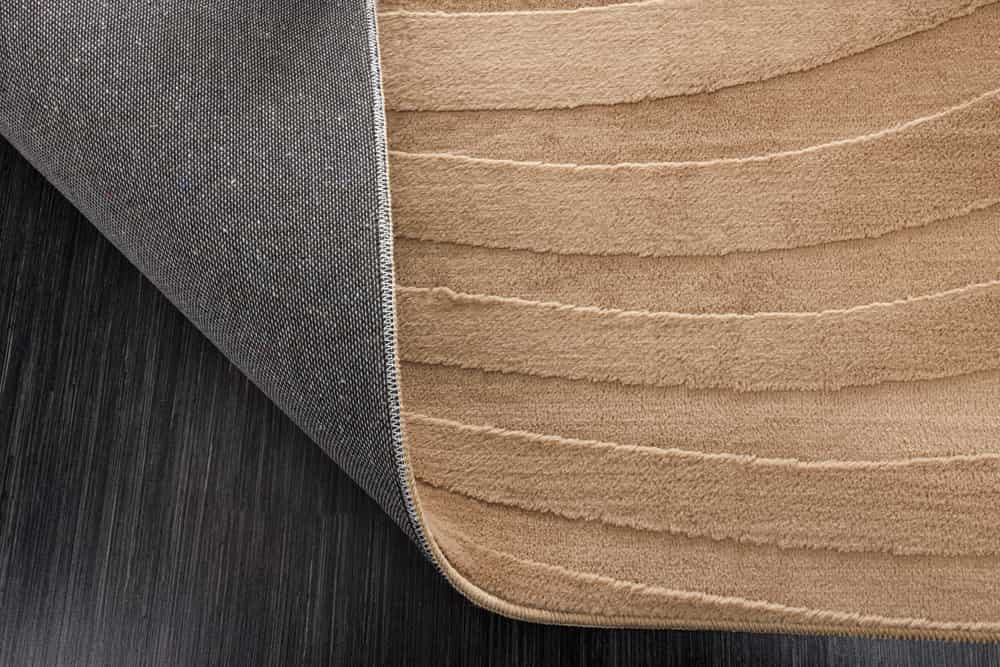 Moderner Teppich WAVE 230x160cm beige Kurzflor Indoor-Teppich Hoch-Tief-Effekt