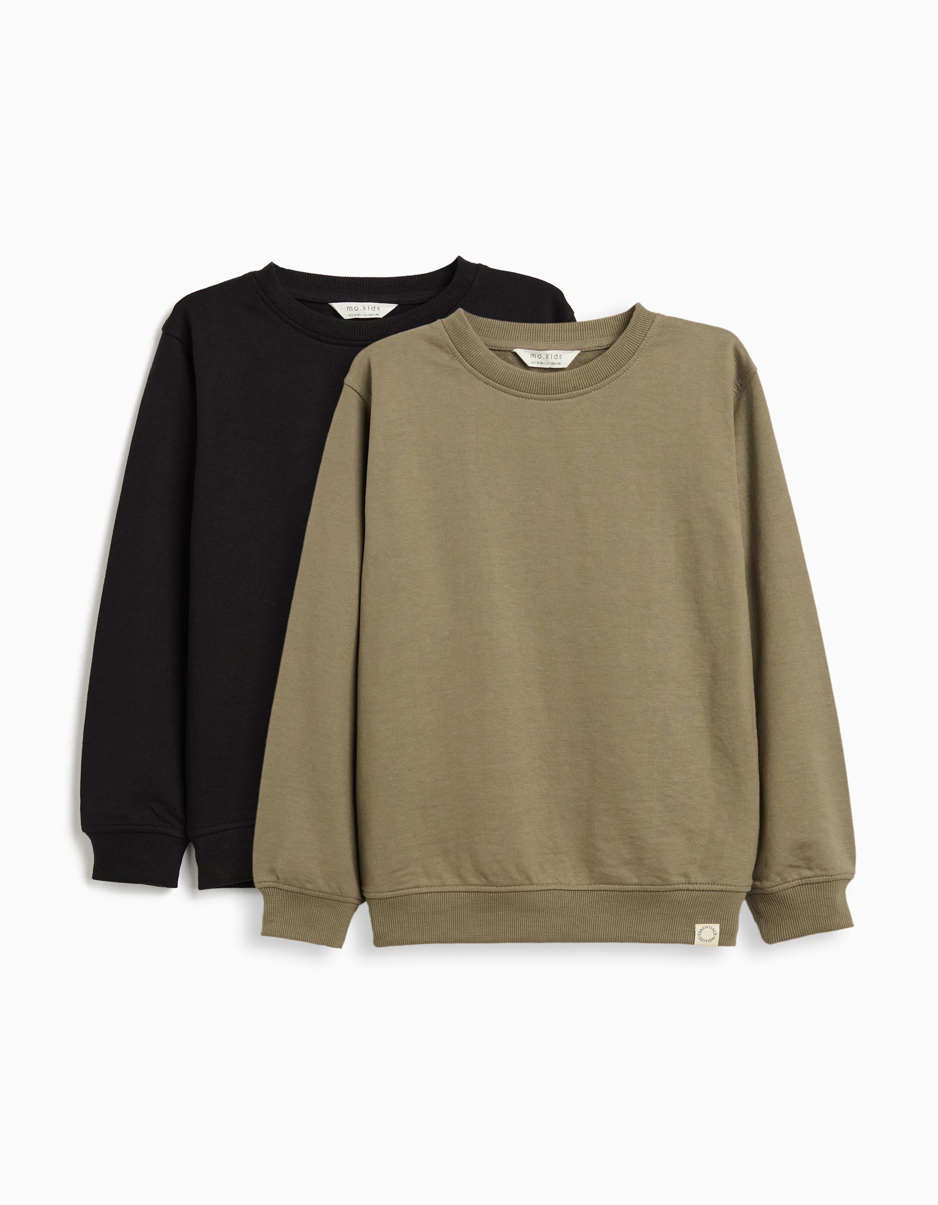 Pack 2 Sweatshirts de Felpa, Menino, Verde Escuro