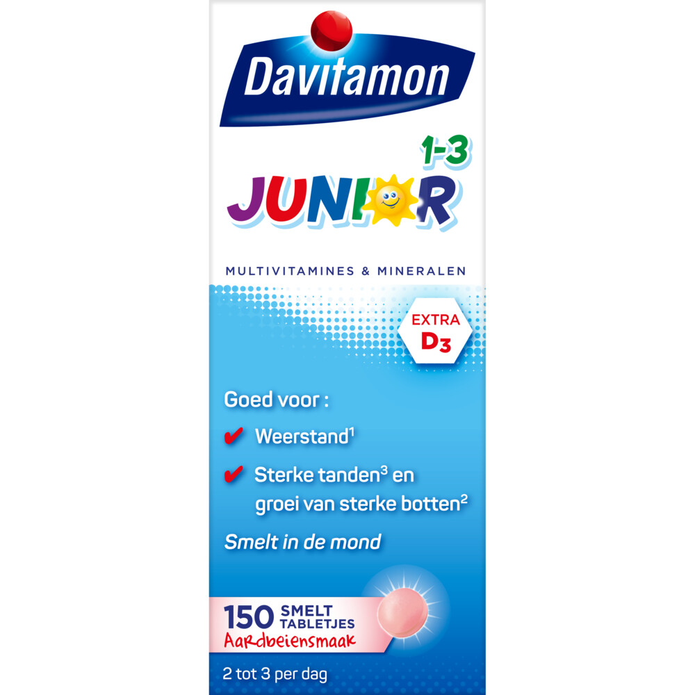 Davitamon Junior 1+ Multivitamines en Mineralen150 tabletten