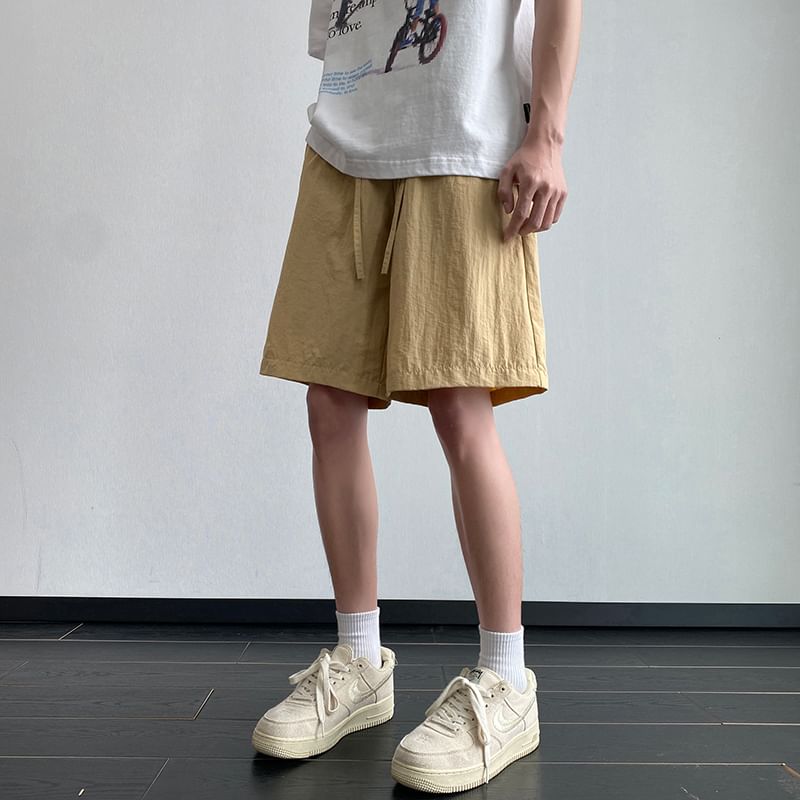 Posive - Effen shorts met trekkoord in de taille