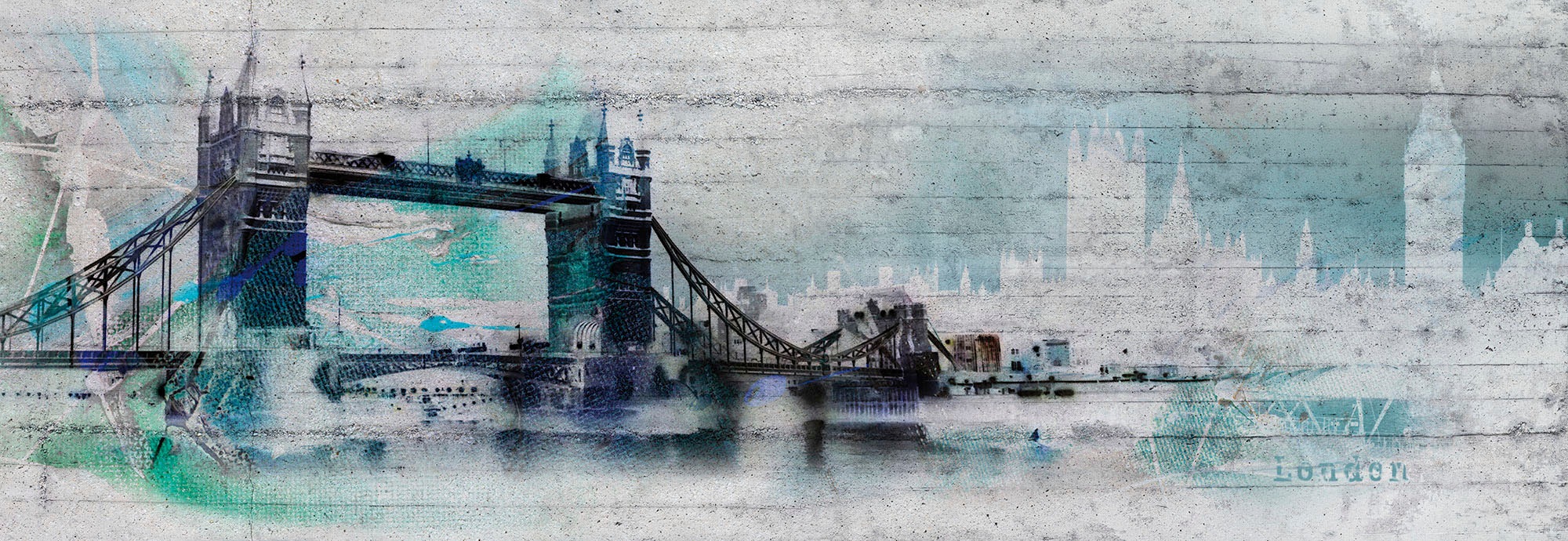 Komar Fototapete »London - Grösse 368 x 127 cm« bedruckt glatt Wohnzimmer, Schlafzimmer