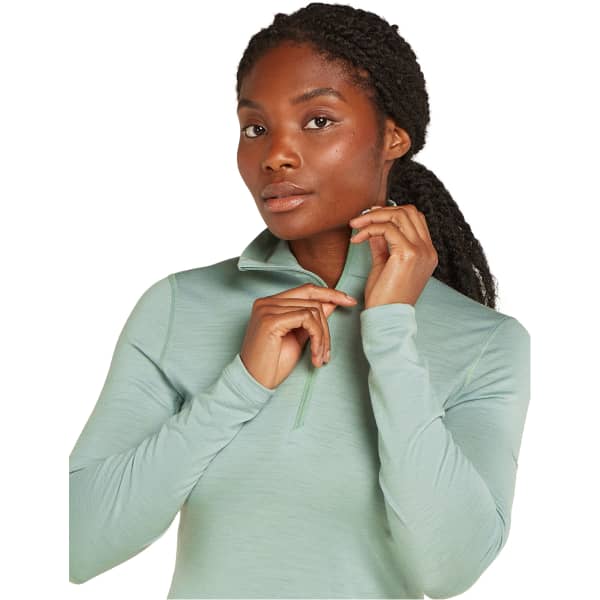 T-shirt thermique ICEBREAKER W 200 OASIS LS HALF ZIP MOSS