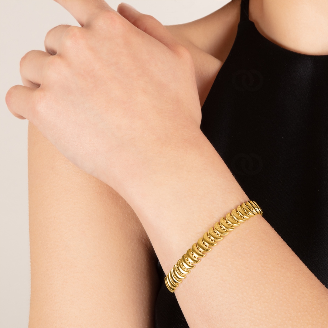 8.0mm Armband 750/18 K Gelbgold
