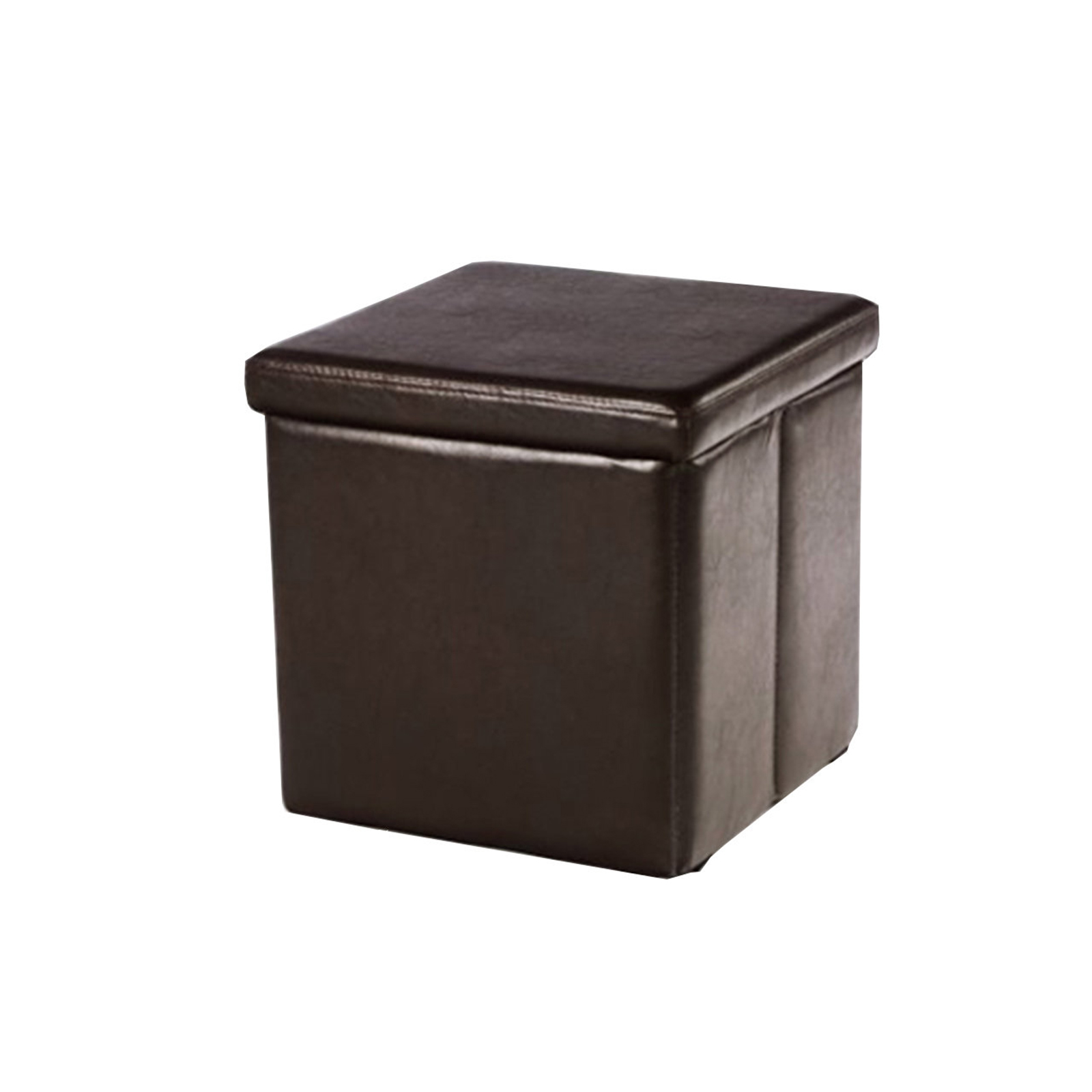 Sitzhocker - braun - Kunstleder - faltbar