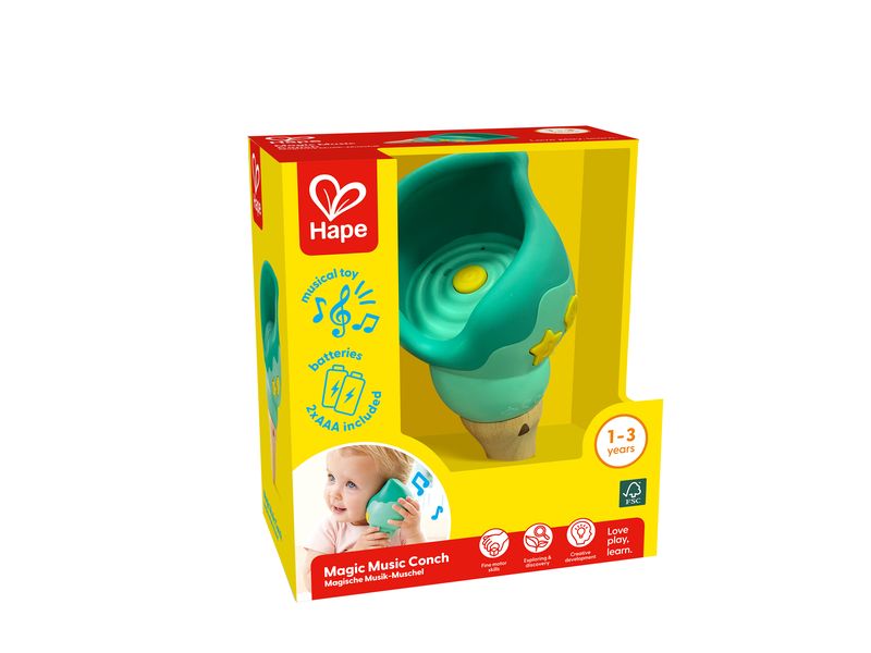 Hape Musikspielzeug Magische Musik-Muschel Musikspielzeug fördert musikalische Entwicklung