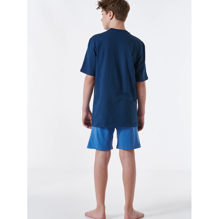 Schiesser Pyjama Organic Cotton jeansblau