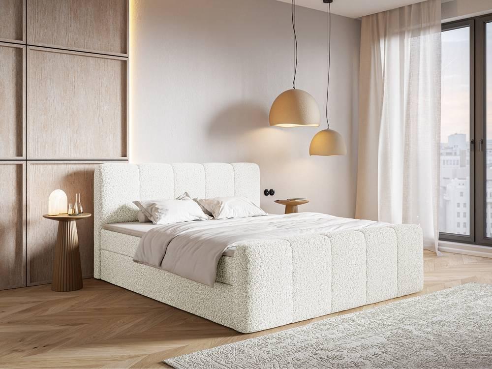 NADUVI Collection Boxspring Chloe 200x200 bouclé met opbergruimte