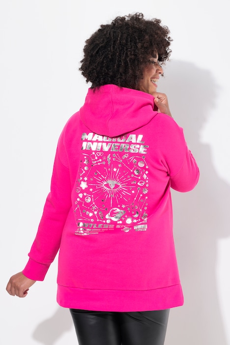 Hoodie, oversized, Rücken-Print, Kapuze