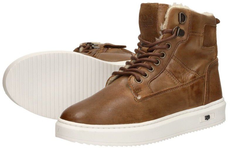 Sub55 Veterschoenen Hoog cognac