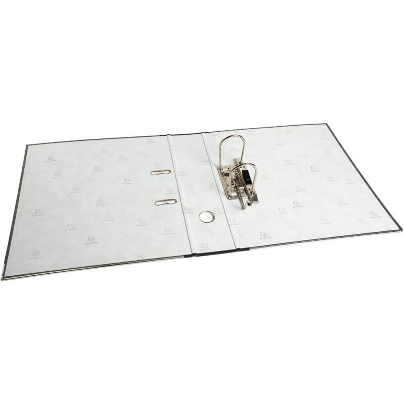 Classeur à levier cartonné Exacompta Prem'Touch A4 maxi - Dos 8 cm gris