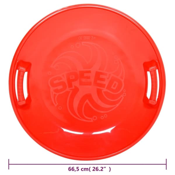 vidaXL Rundt akebrett rød 66,5 cm PP